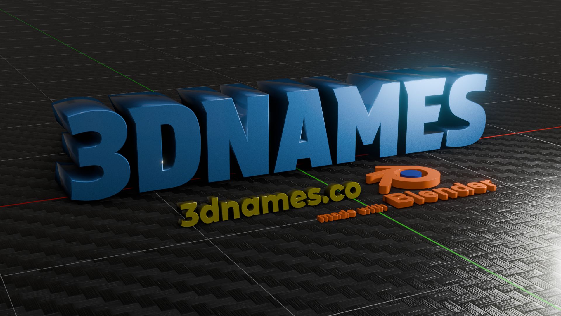 Carbon Blue 3D Names