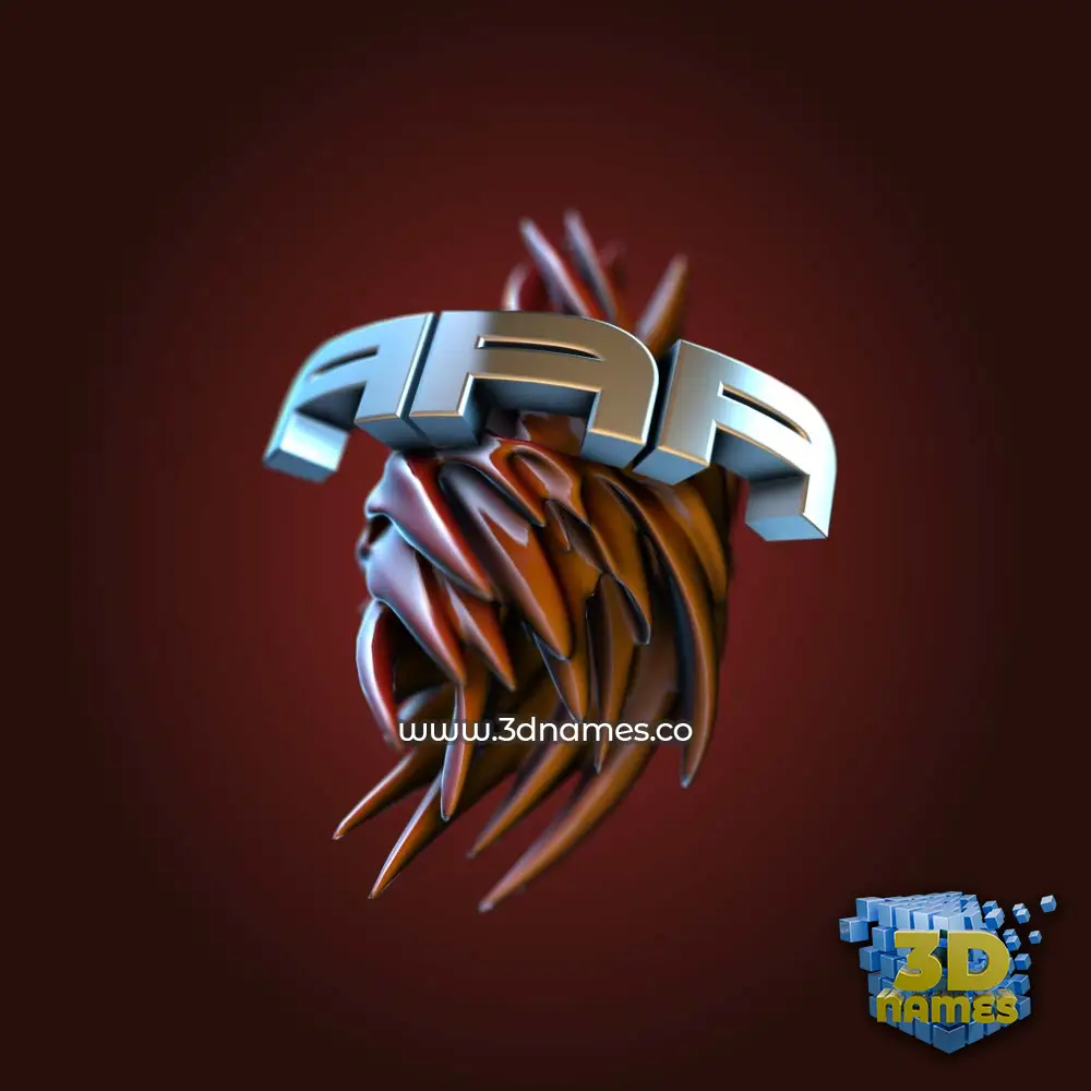 aaa in Red Twisted style - 3D name wallpaper