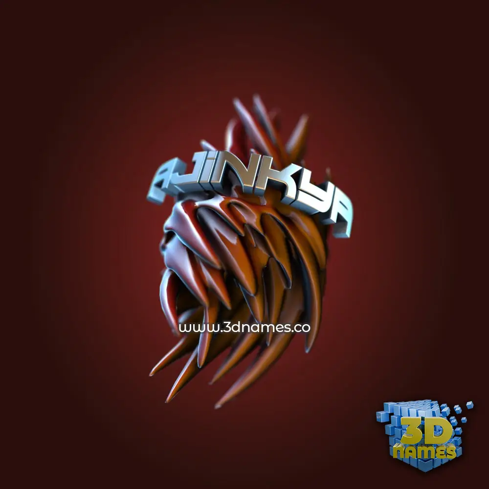 ajinkya in Red Twisted style - 3D name wallpaper