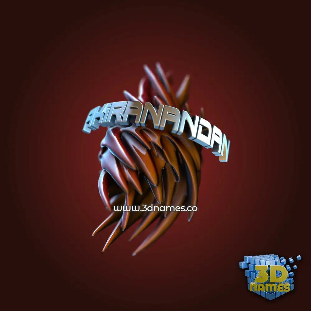 akiranandan in Red Twisted style - 3D name wallpaper