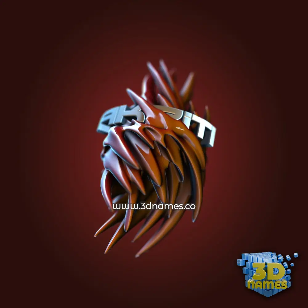 akriti in Red Twisted style - 3D name wallpaper