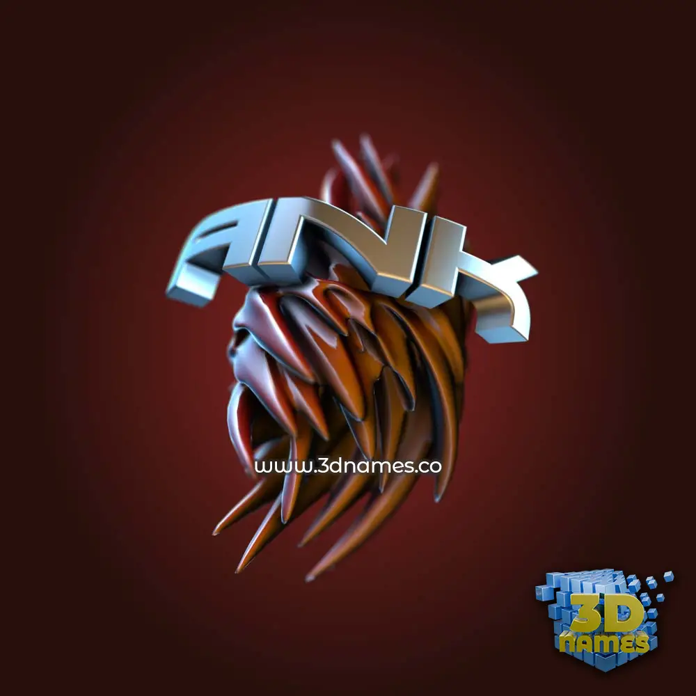 ank in Red Twisted style - 3D name wallpaper ank in Red Twisted style - 3D name wallpaper