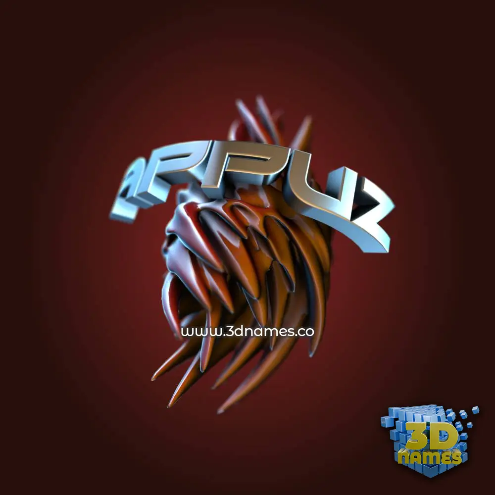 appuz in Red Twisted style - 3D name wallpaper appuz in Red Twisted style - 3D name wallpaper