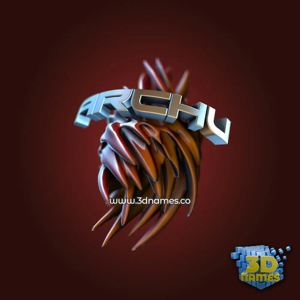 archu in Red Twisted style - 3D name wallpaper archu in Red Twisted style - 3D name wallpaper