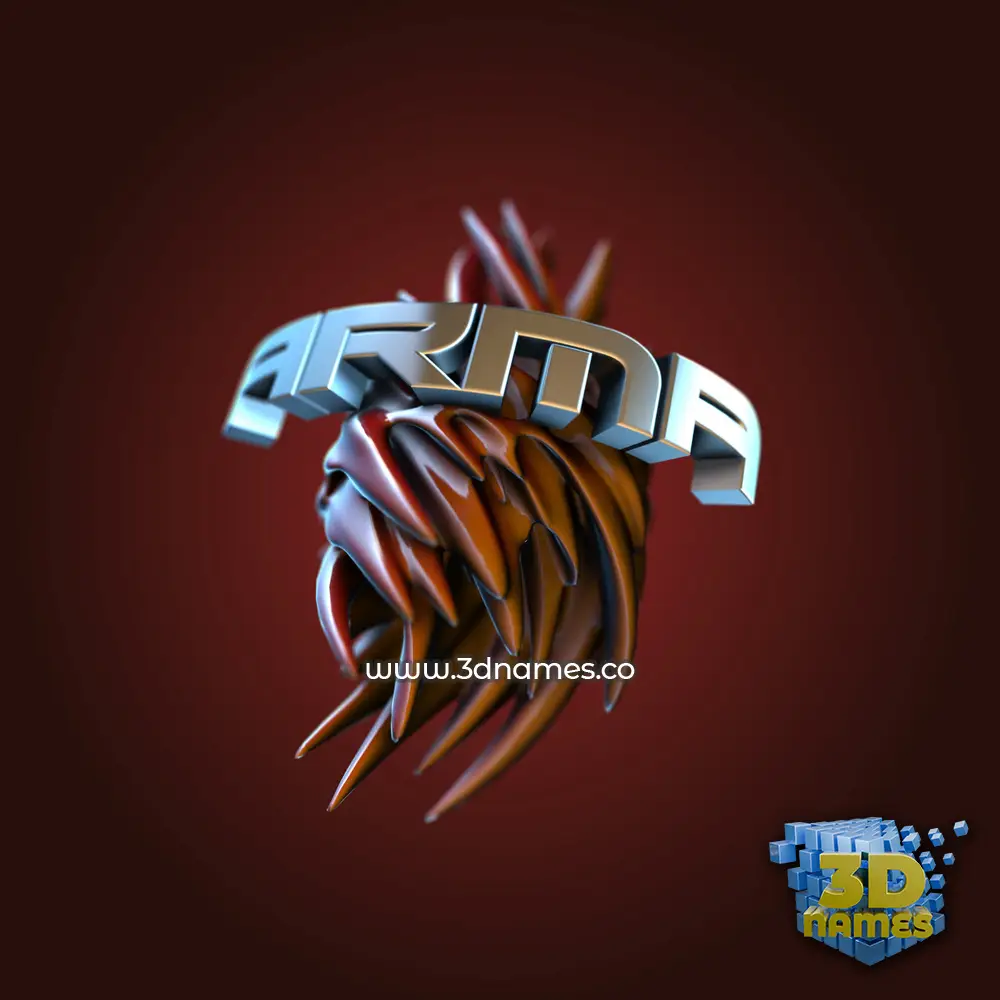 arma in Red Twisted style - 3D name wallpaper arma in Red Twisted style - 3D name wallpaper