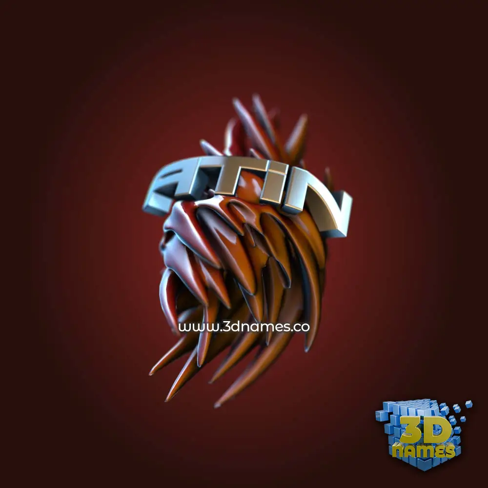 atin in Red Twisted style - 3D name wallpaper atin in Red Twisted style - 3D name wallpaper