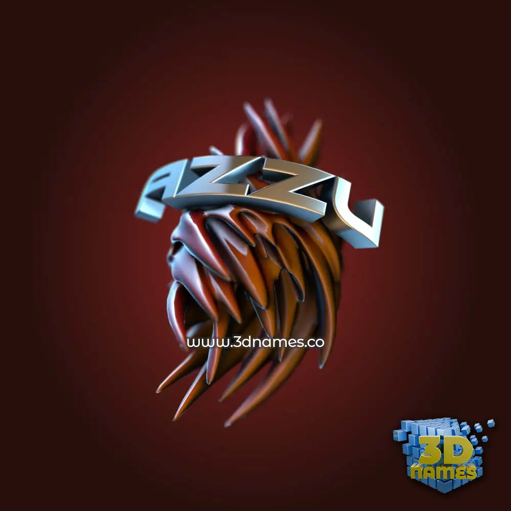 azzu in Red Twisted style - 3D name wallpaper azzu in Red Twisted style - 3D name wallpaper