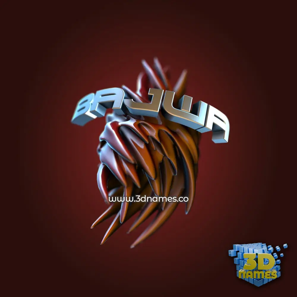 bajwa in Red Twisted style - 3D name wallpaper bajwa in Red Twisted style - 3D name wallpaper