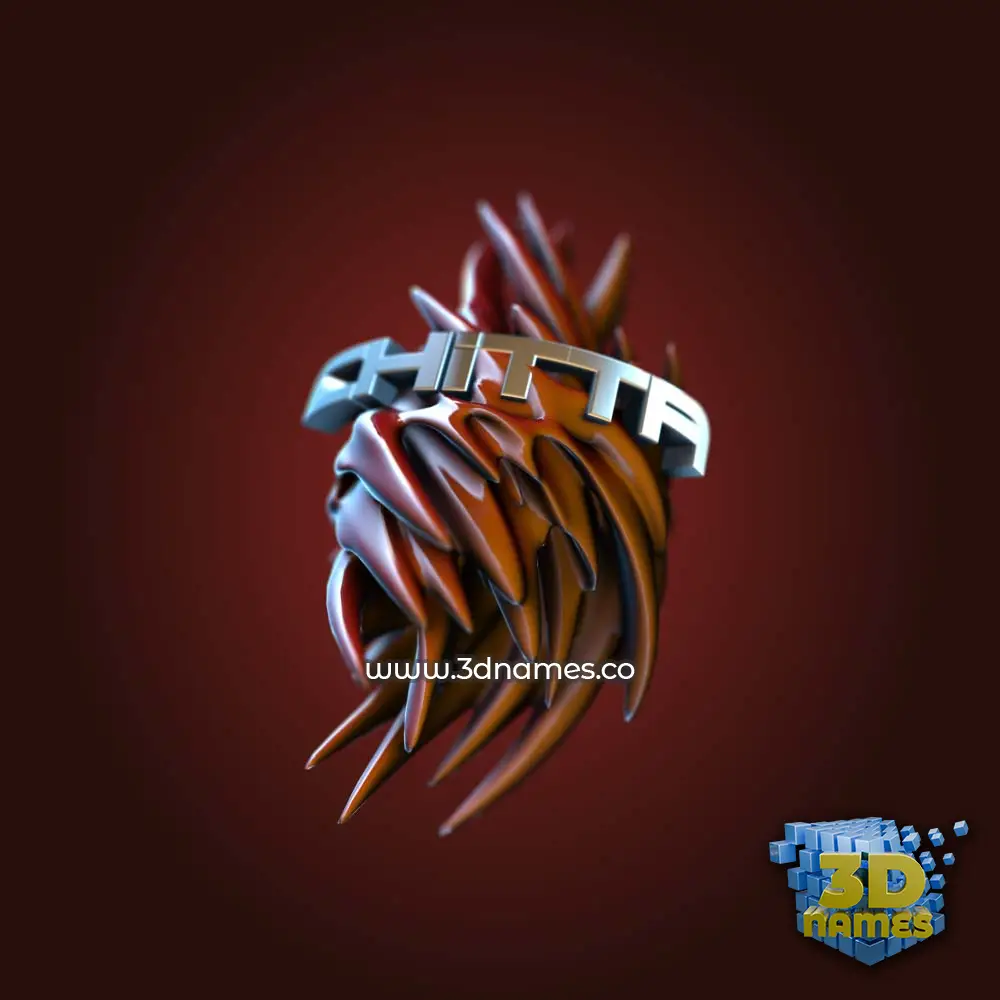chitta in Red Twisted style - 3D name wallpaper
