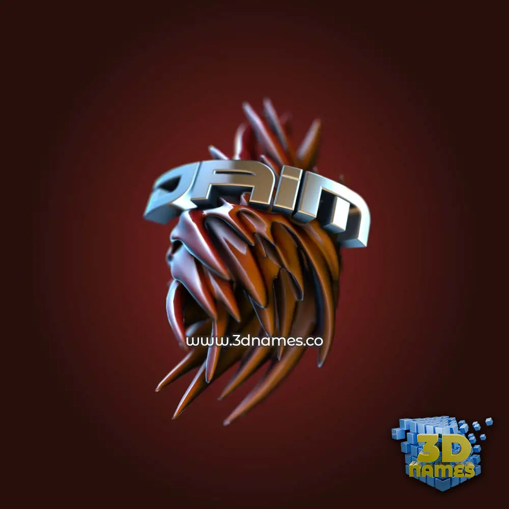 daim in Red Twisted style - 3D name wallpaper daim in Red Twisted style - 3D name wallpaper