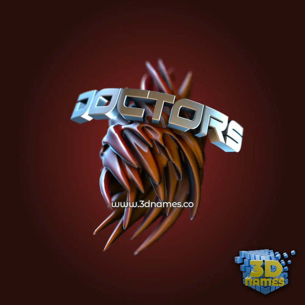 doctors in Red Twisted style - 3D name wallpaper doctors in Red Twisted style - 3D name wallpaper