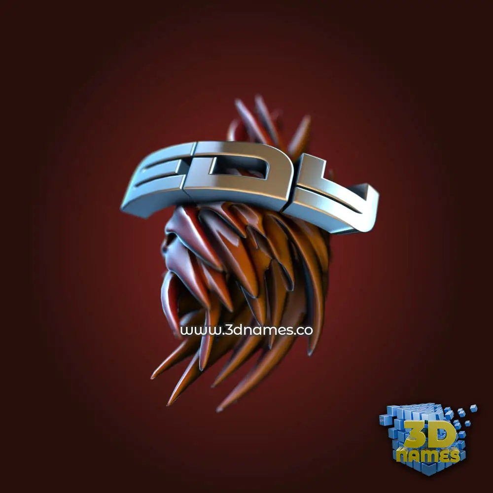 edy in Red Twisted style - 3D name wallpaper