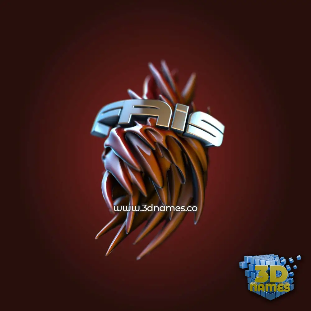 fais in Red Twisted style - 3D name wallpaper