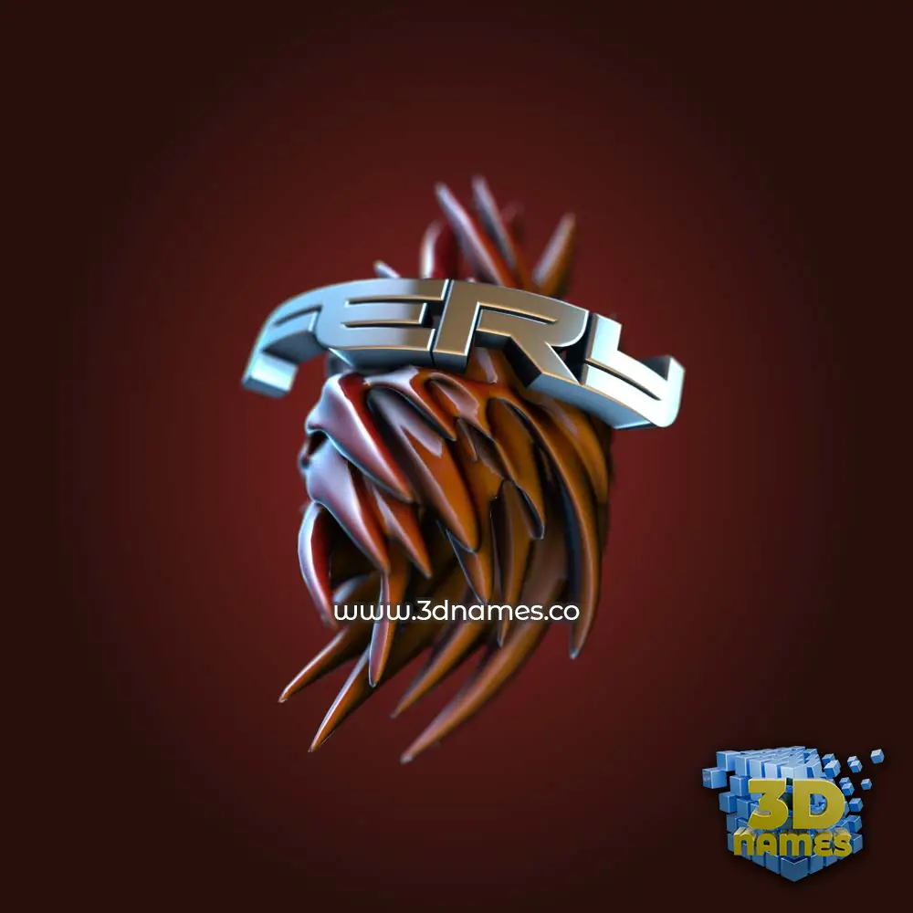 fery in Red Twisted style - 3D name wallpaper fery in Red Twisted style - 3D name wallpaper