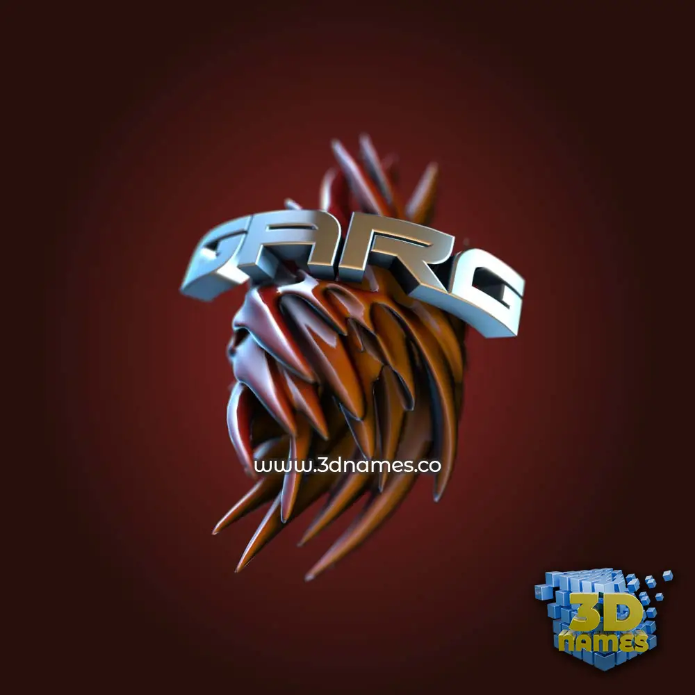 garg in Red Twisted style - 3D name wallpaper garg in Red Twisted style - 3D name wallpaper