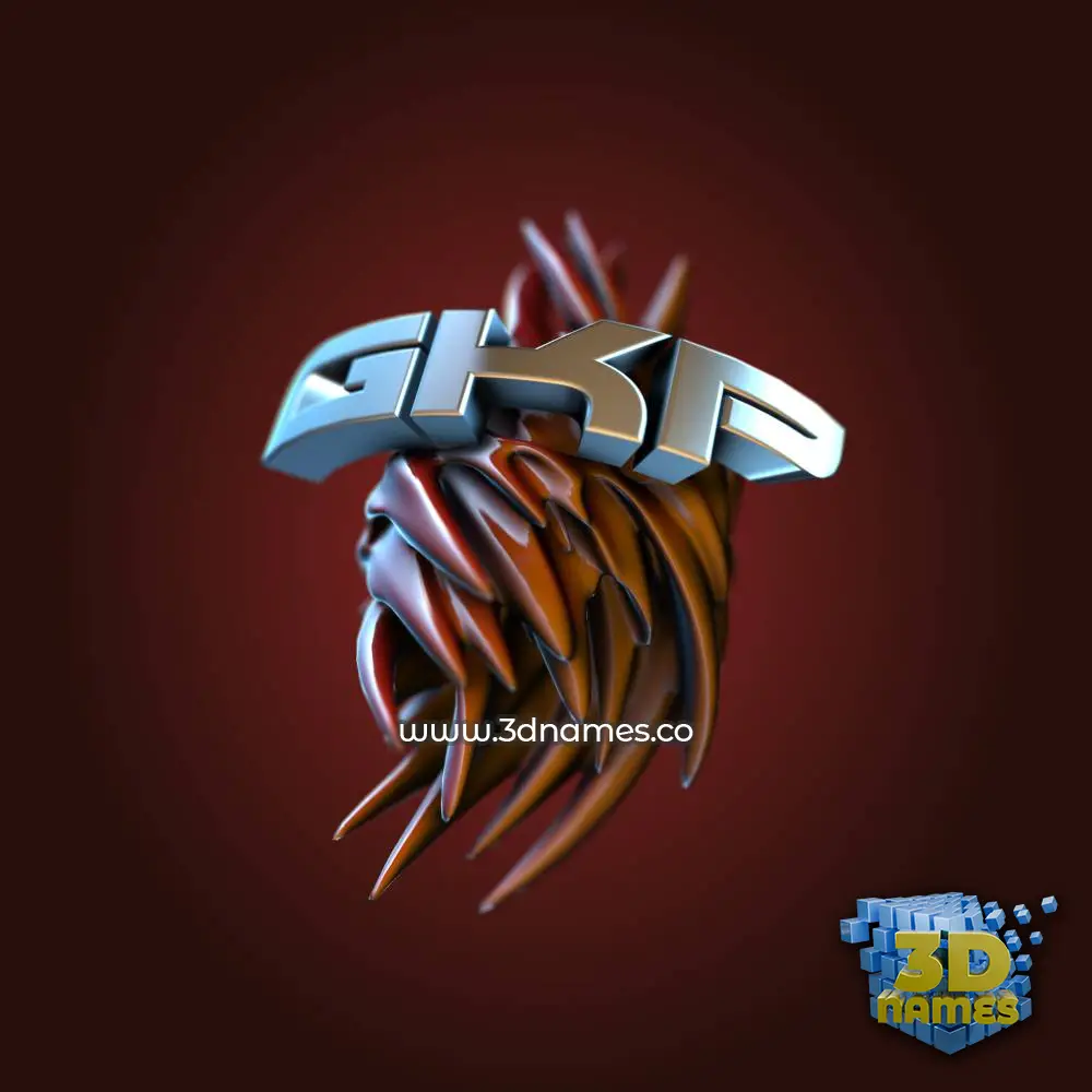 gkp in Red Twisted style - 3D name wallpaper gkp in Red Twisted style - 3D name wallpaper