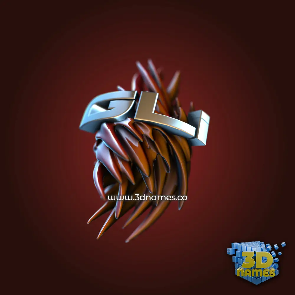 gli in Red Twisted style - 3D name wallpaper