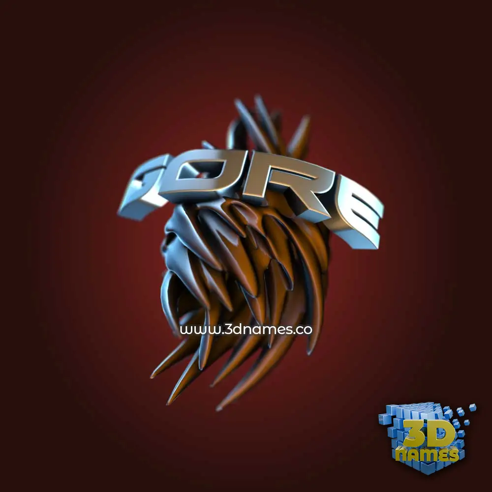 gore in Red Twisted style - 3D name wallpaper gore in Red Twisted style - 3D name wallpaper