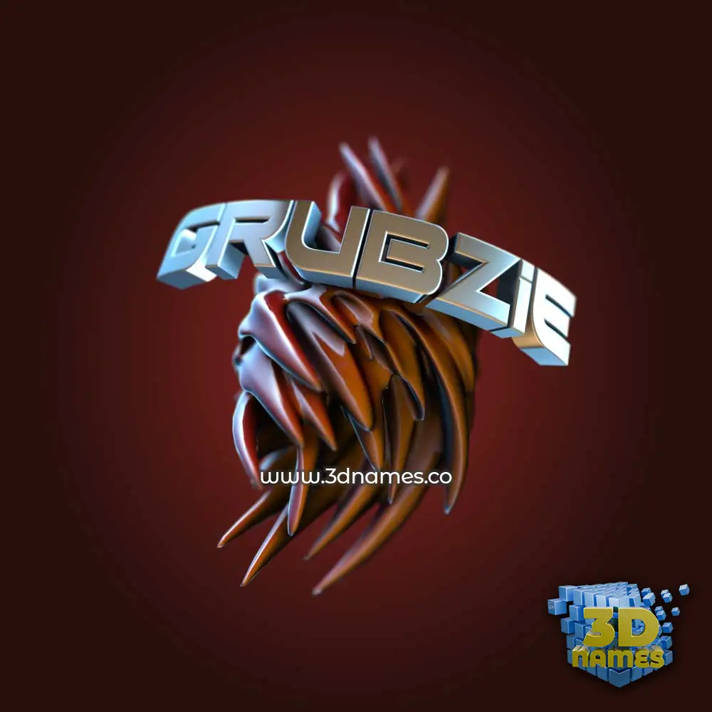 grubzie in Red Twisted style - 3D name wallpaper grubzie in Red Twisted style - 3D name wallpaper
