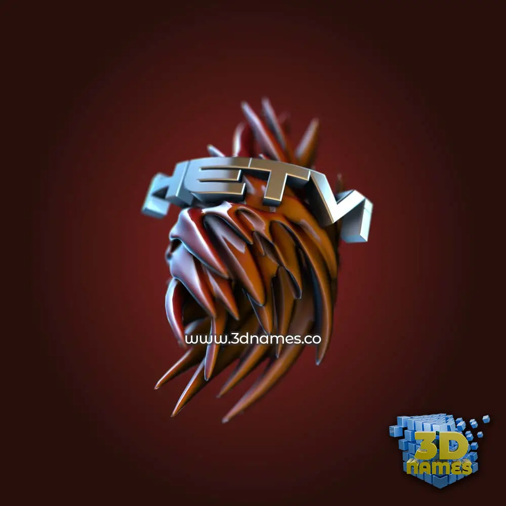 hetvi in Red Twisted style - 3D name wallpaper