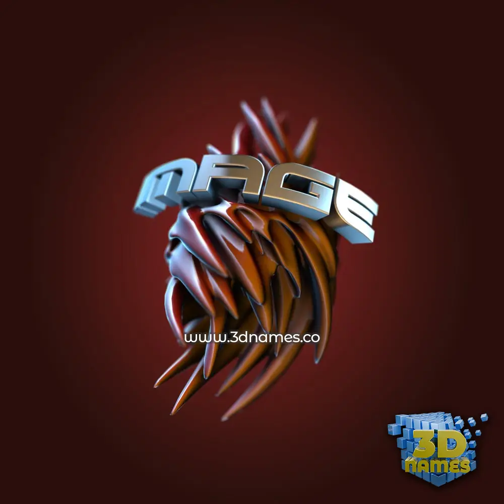 image in Red Twisted style - 3D name wallpaper