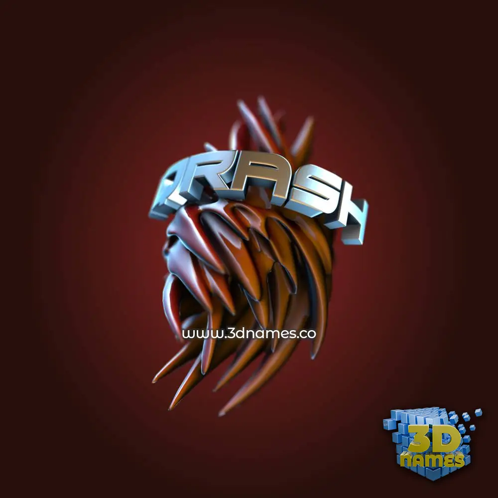 iqrash in Red Twisted style - 3D name wallpaper