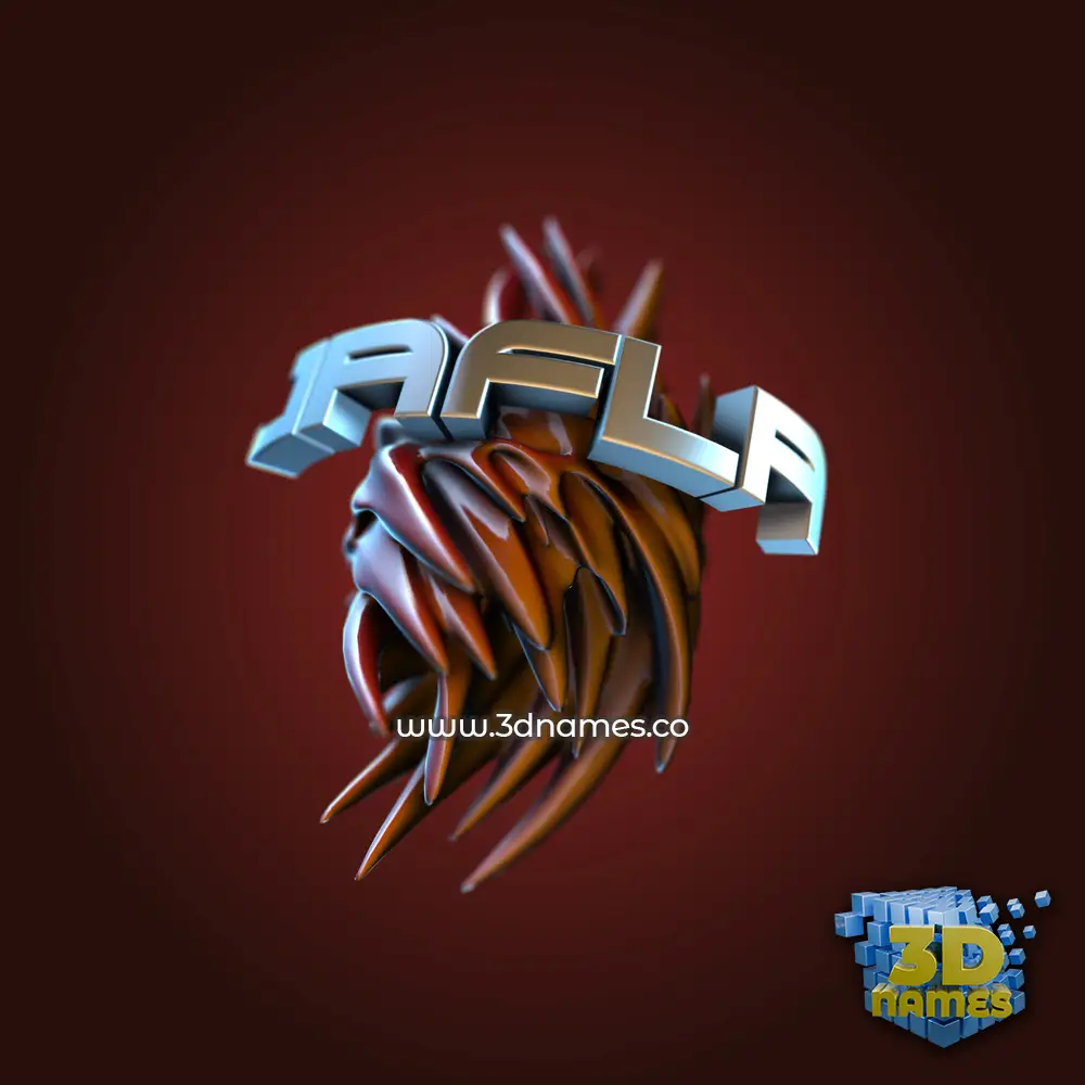 jafla in Red Twisted style - 3D name wallpaper