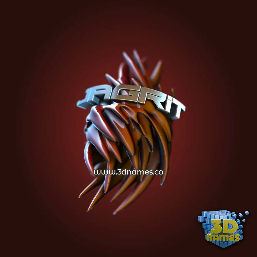 jagrit in Red Twisted style - 3D name wallpaper