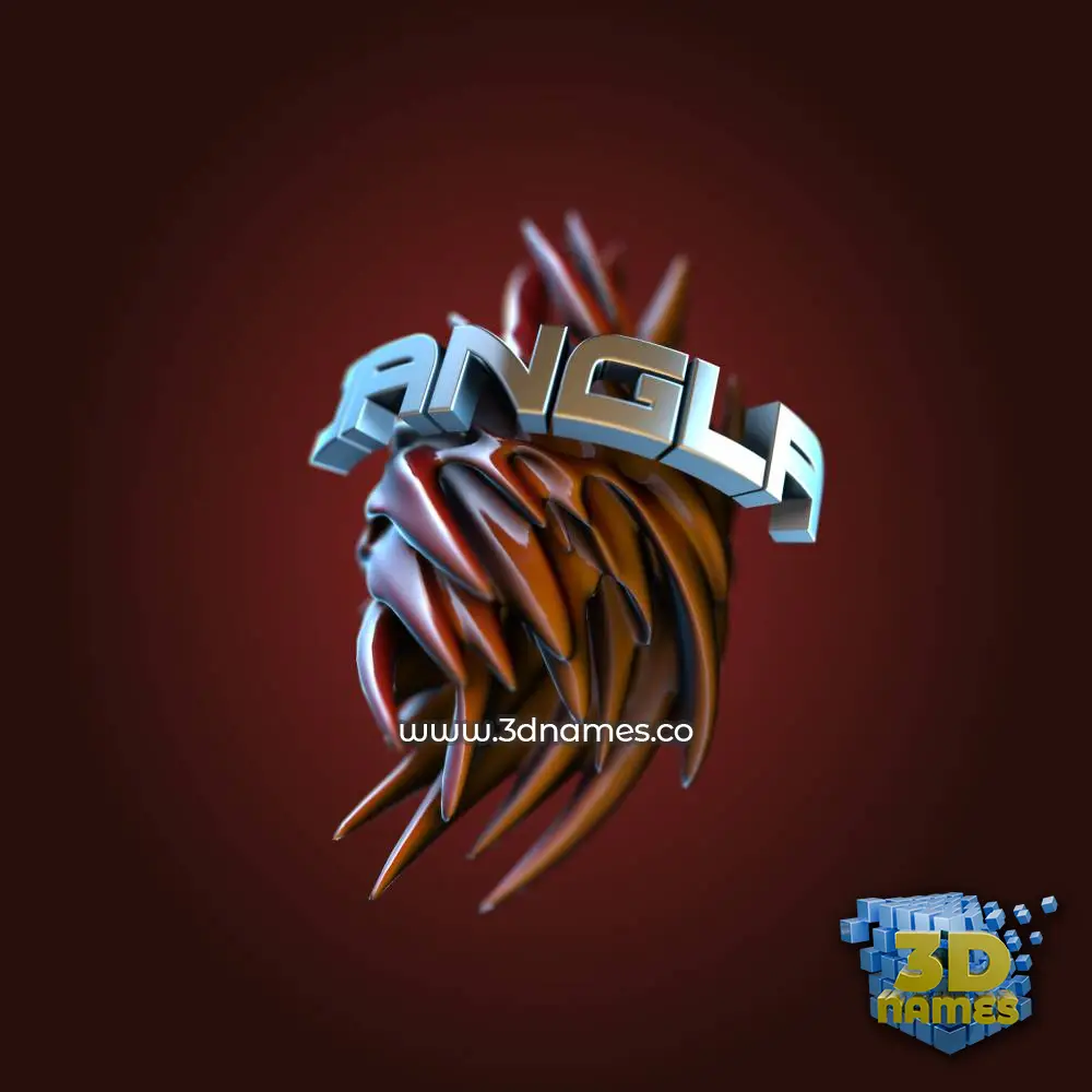 jangla in Red Twisted style - 3D name wallpaper