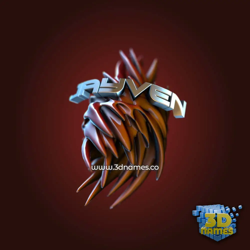 jayven in Red Twisted style - 3D name wallpaper