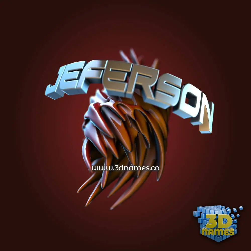 jeferson in Red Twisted style - 3D name wallpaper jeferson in Red Twisted style - 3D name wallpaper
