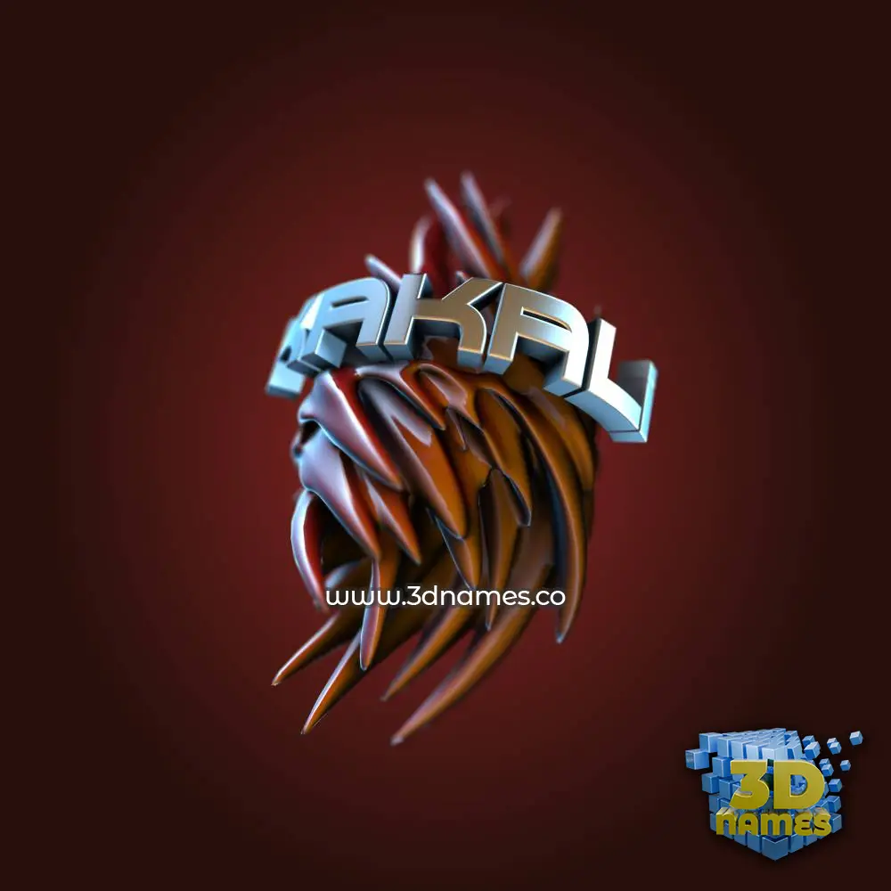 kakali in Red Twisted style - 3D name wallpaper