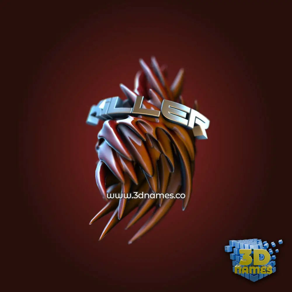 killer in Red Twisted style - 3D name wallpaper killer in Red Twisted style - 3D name wallpaper
