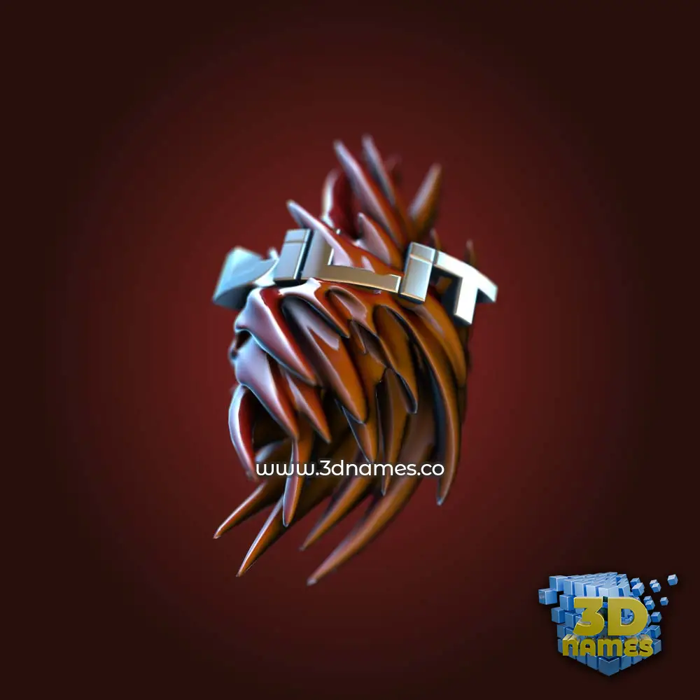 lilit in Red Twisted style - 3D name wallpaper