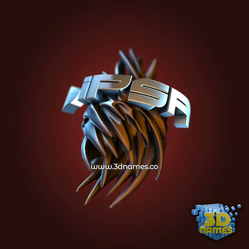 lipsa in Red Twisted style - 3D name wallpaper