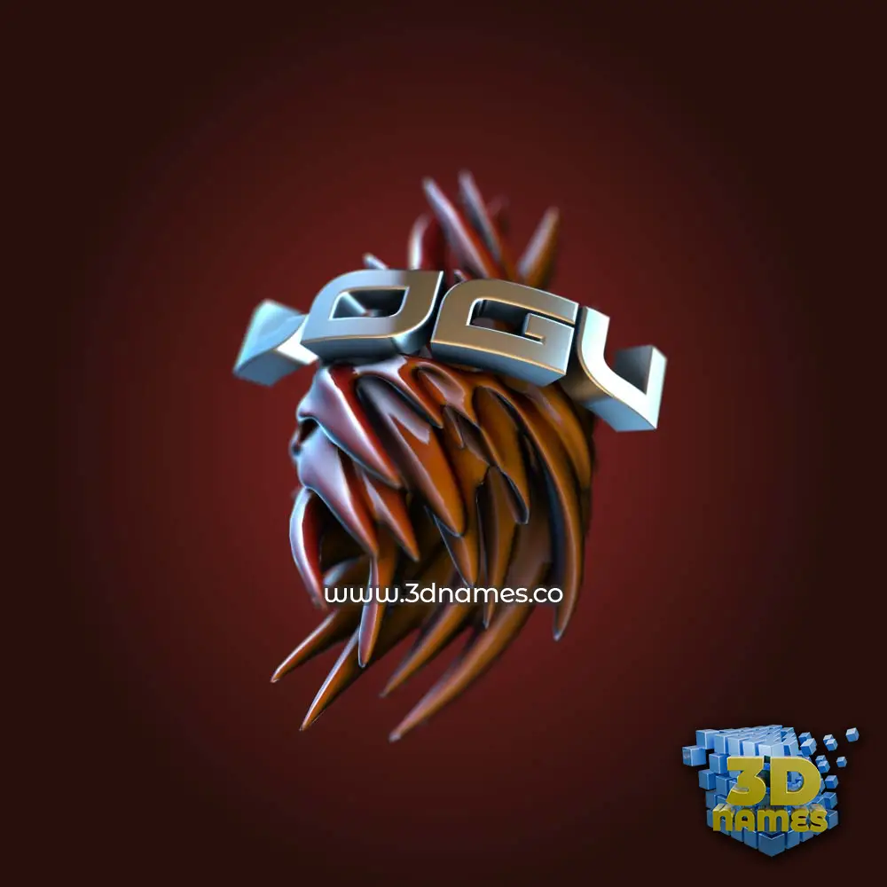 logu in Red Twisted style - 3D name wallpaper