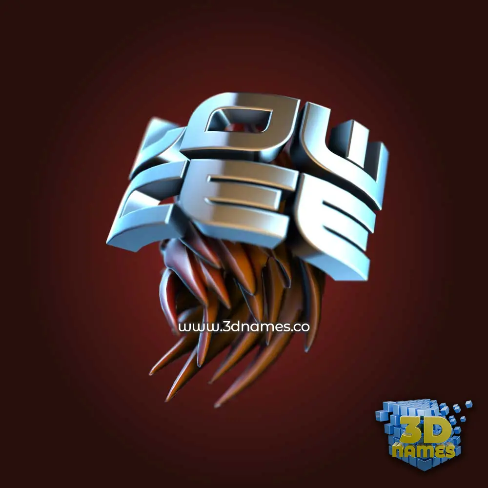 low cee in Red Twisted style - 3D name wallpaper
