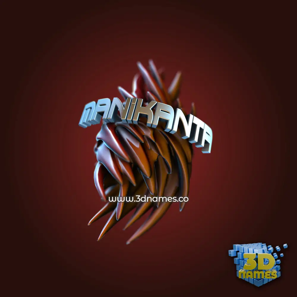 manikanta in Red Twisted style - 3D name wallpaper