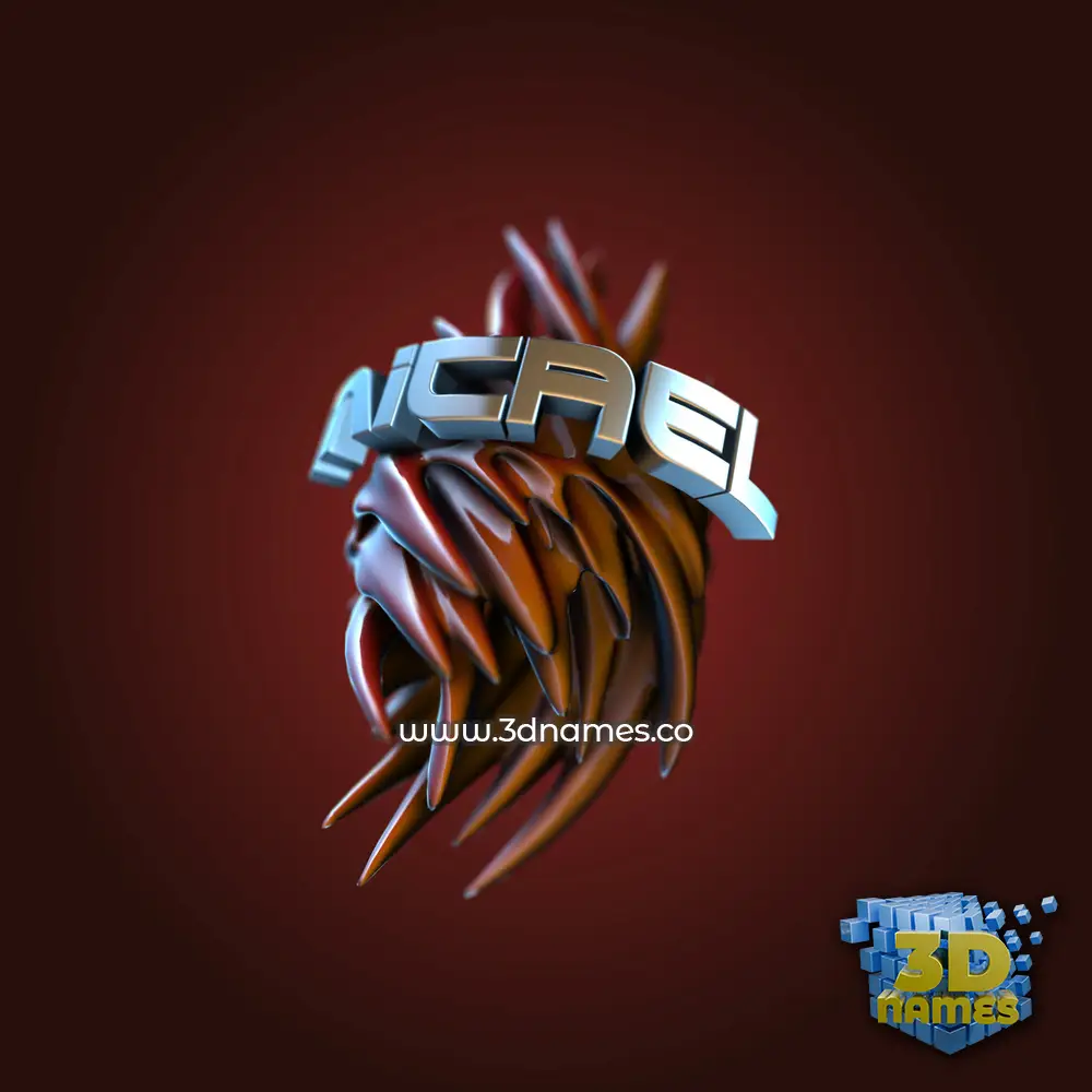 micael in Red Twisted style - 3D name wallpaper micael in Red Twisted style - 3D name wallpaper
