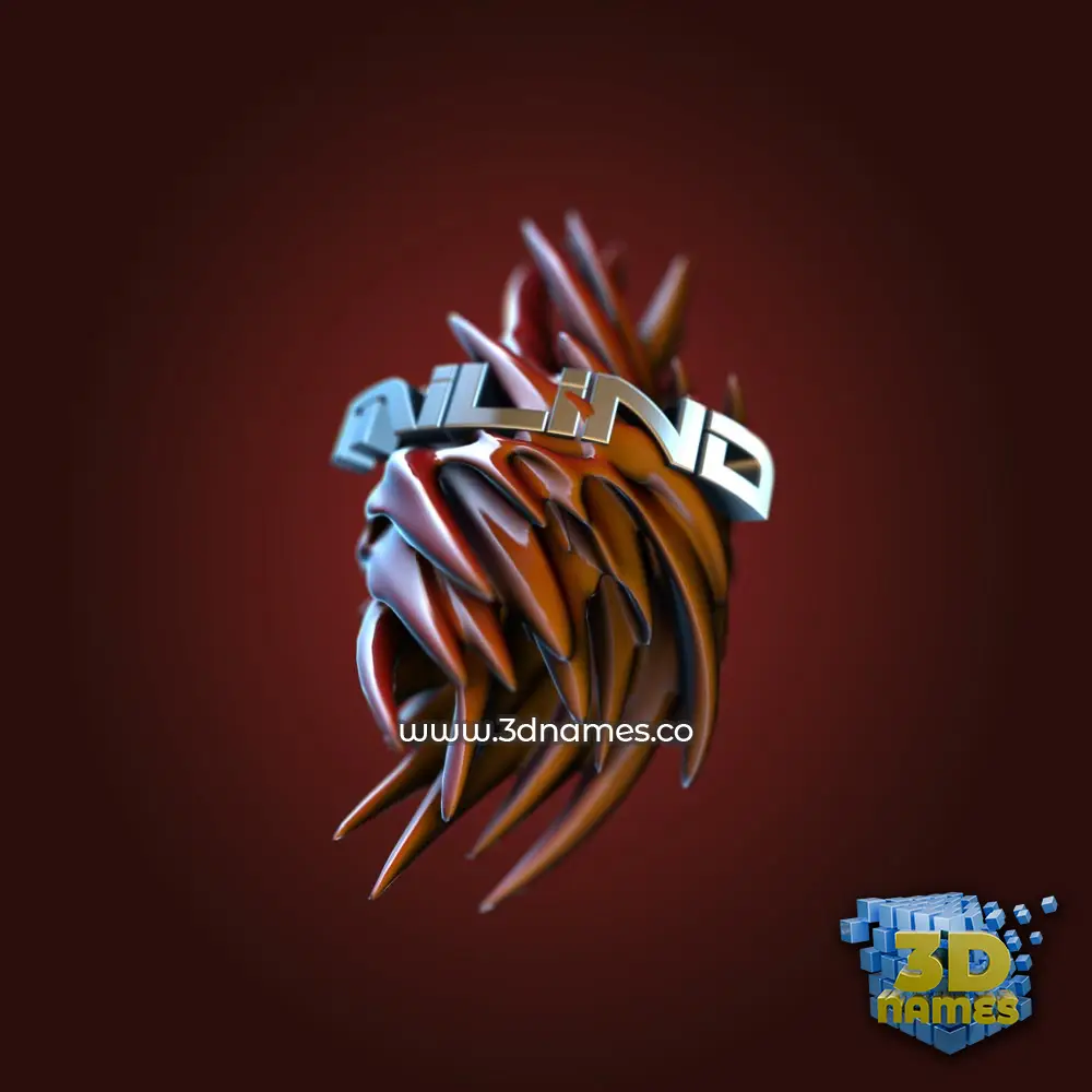 milind in Red Twisted style - 3D name wallpaper