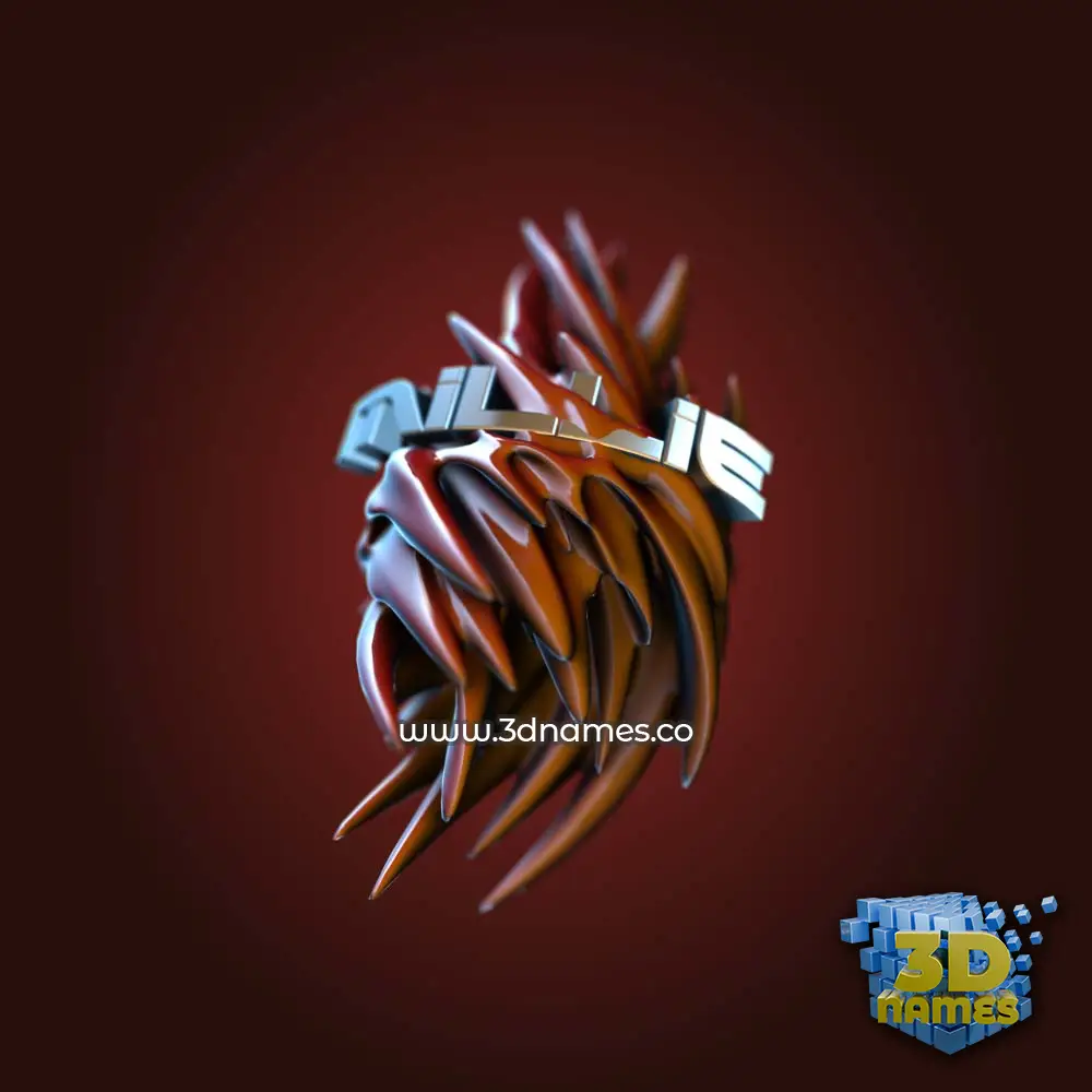 millie in Red Twisted style - 3D name wallpaper