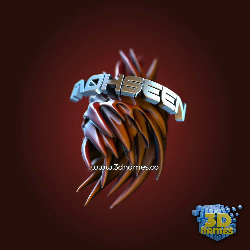 mohseen in Red Twisted style - 3D name wallpaper