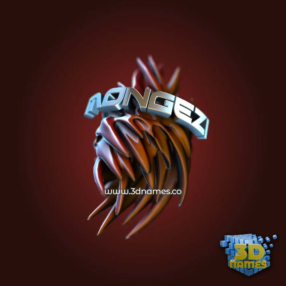 mongezi in Red Twisted style - 3D name wallpaper