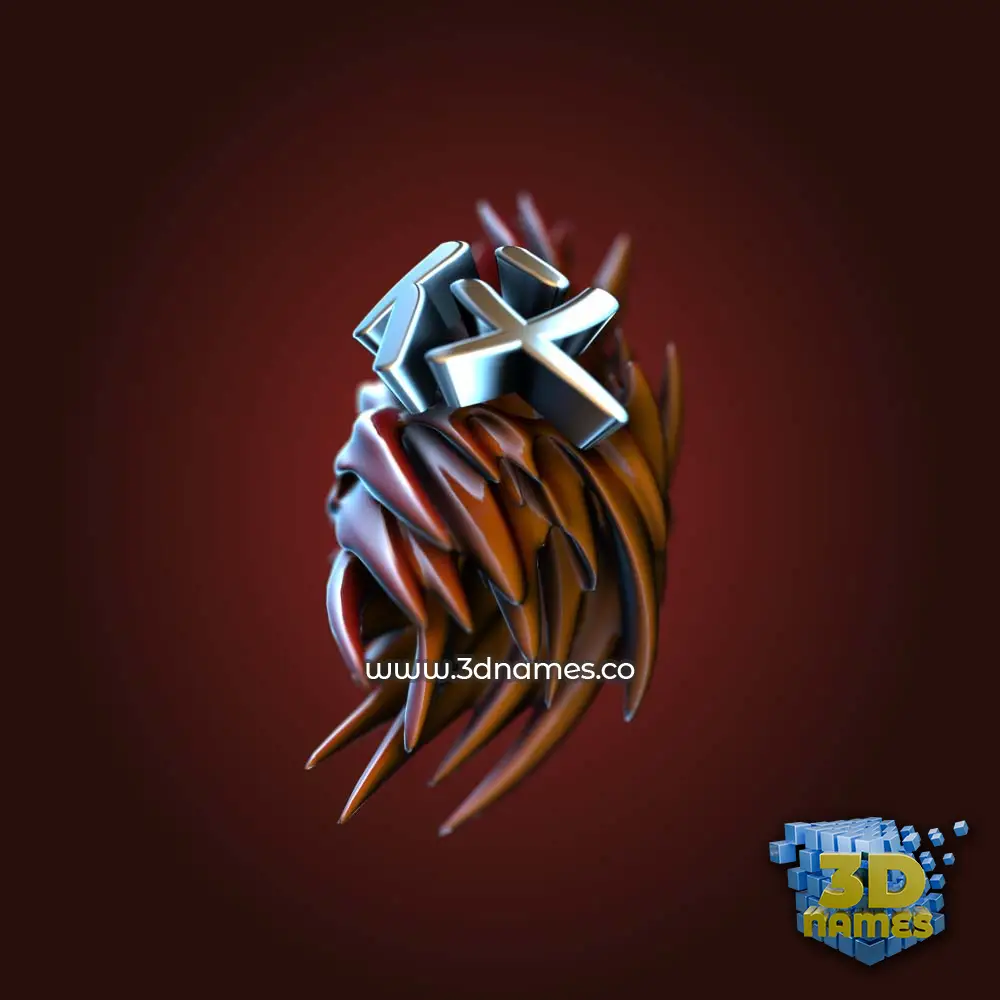 仪 in Red Twisted style - 3D name wallpaper