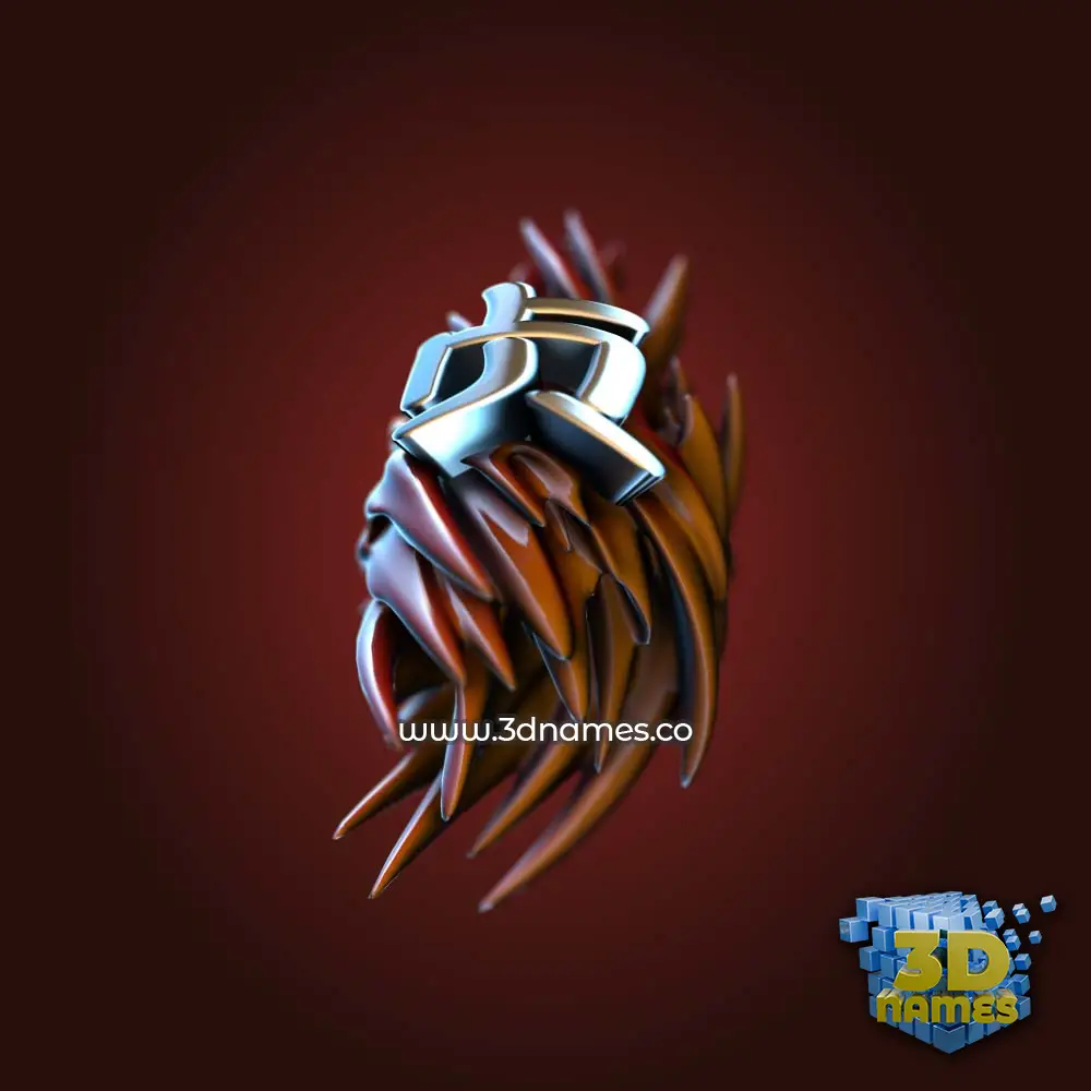 贞 in Red Twisted style - 3D name wallpaper