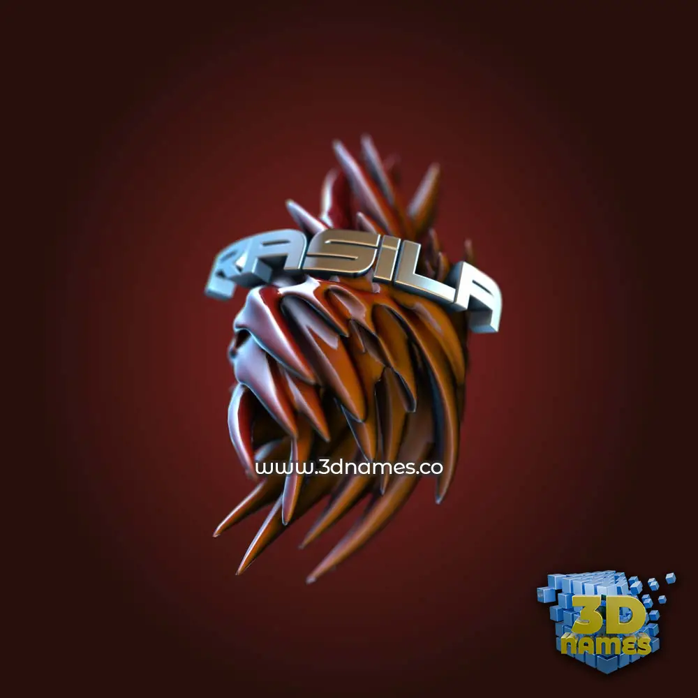 rasila in Red Twisted style - 3D name wallpaper