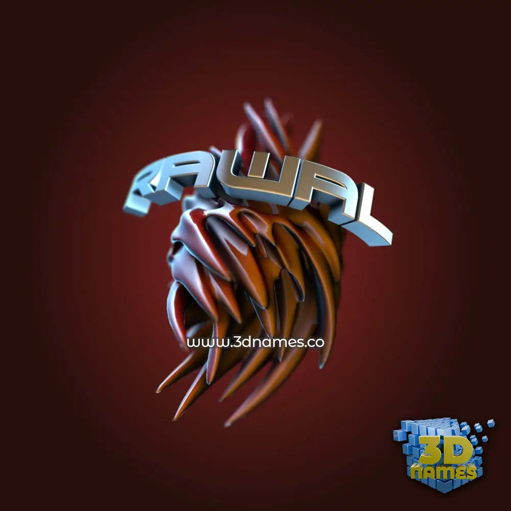 rawal in Red Twisted style - 3D name wallpaper rawal in Red Twisted style - 3D name wallpaper