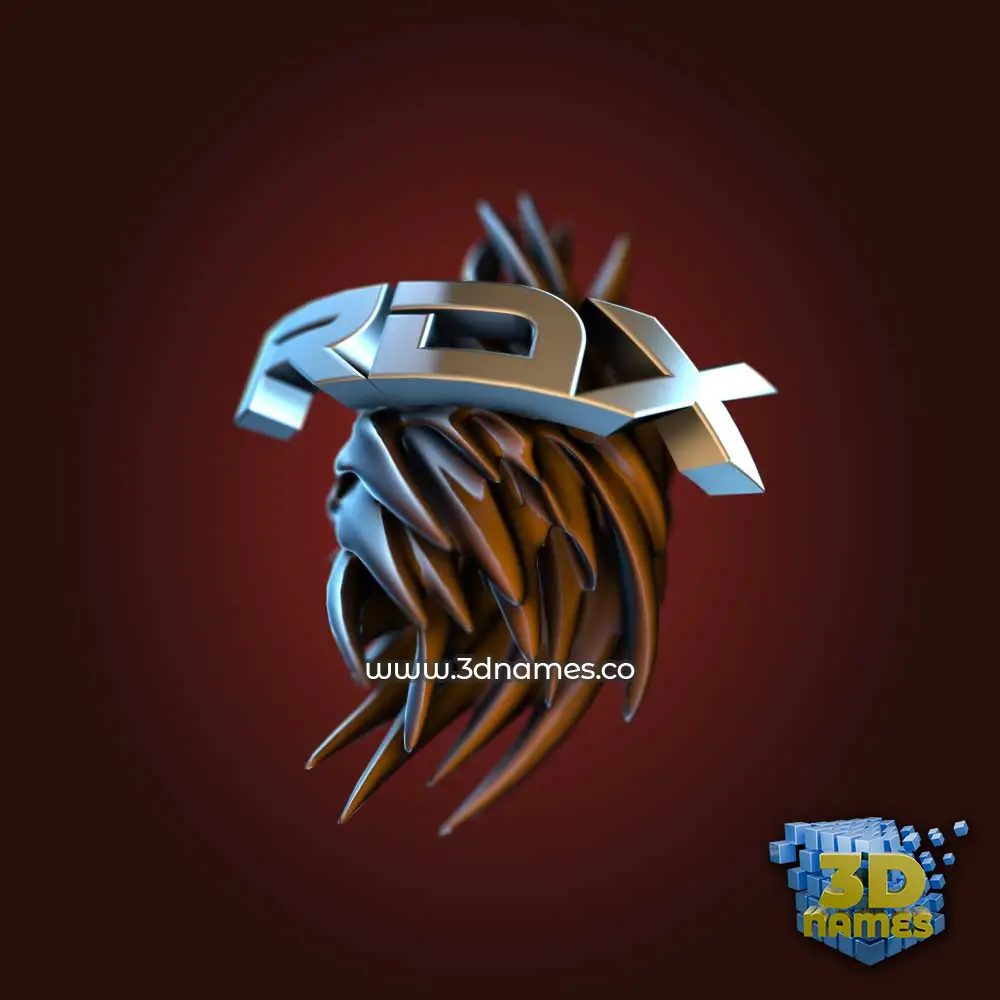 rdx in Red Twisted style - 3D name wallpaper