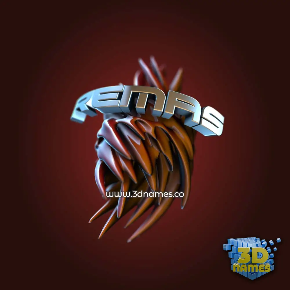 remas in Red Twisted style - 3D name wallpaper remas in Red Twisted style - 3D name wallpaper