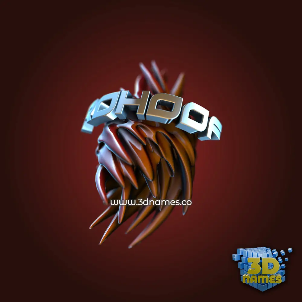 rohoof in Red Twisted style - 3D name wallpaper rohoof in Red Twisted style - 3D name wallpaper